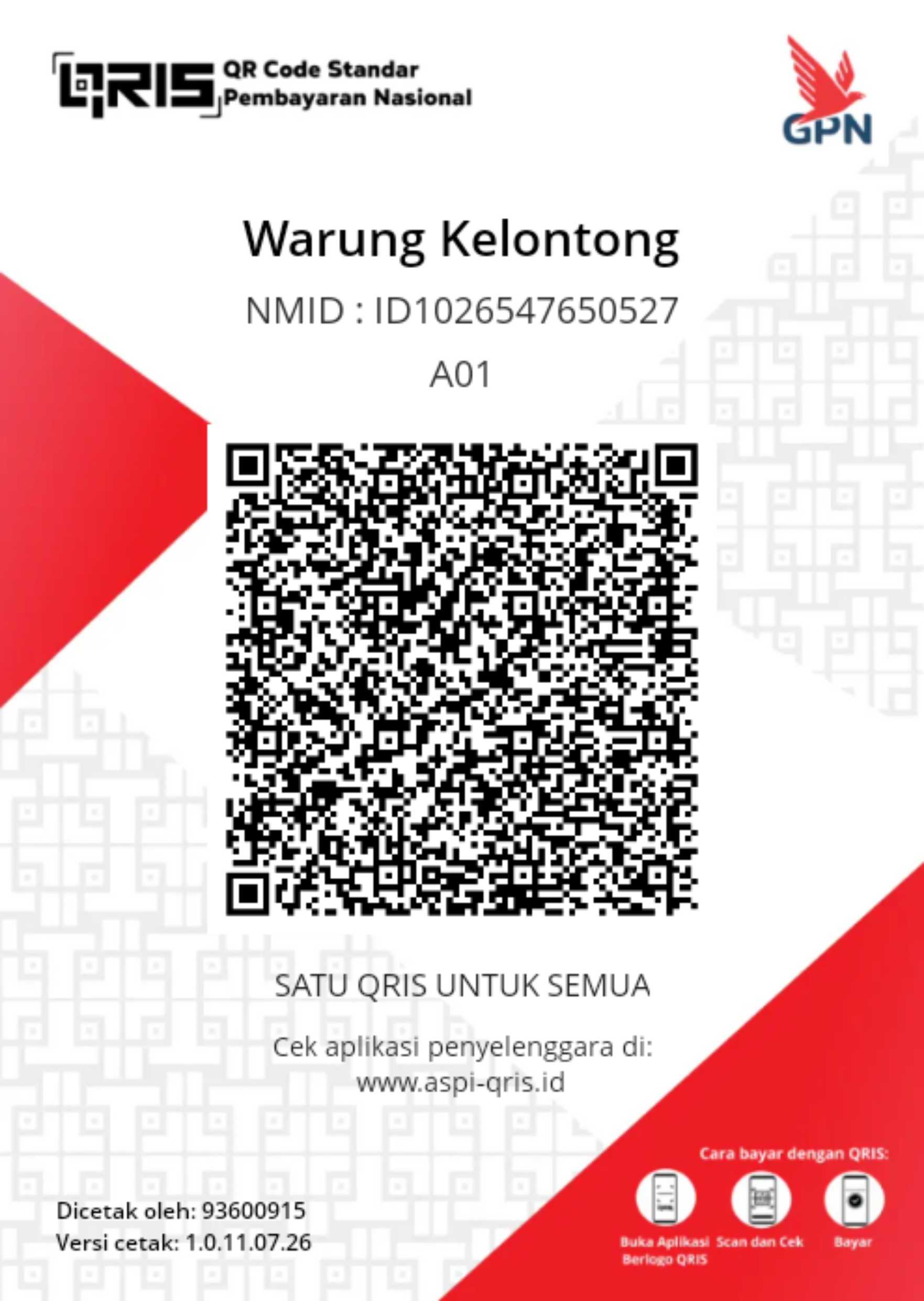 Gambar QRIS pembayaran